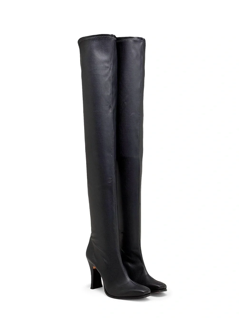 Classic Black Over-the-Knee Heeled Boots
